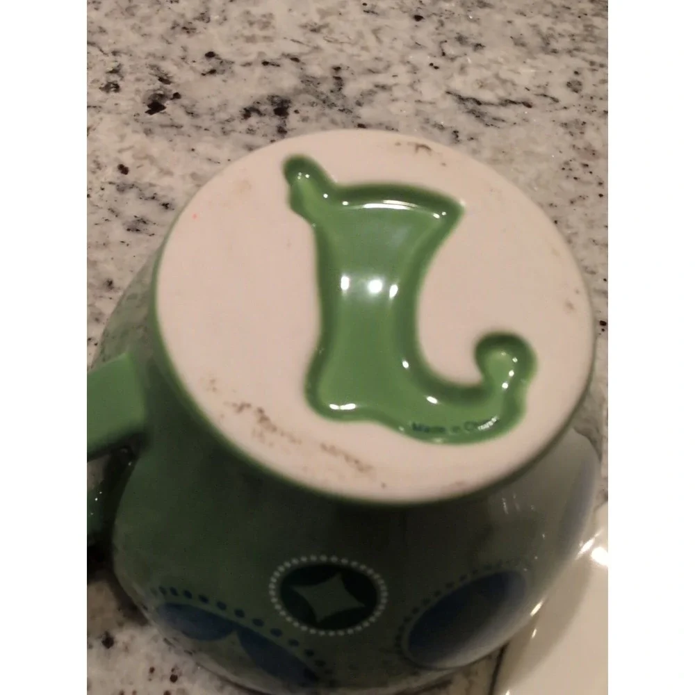 Starbucks Lot Of 2 Holiday 2006 Green X Mas Elf Stocking Coffee Cup  With Saucer